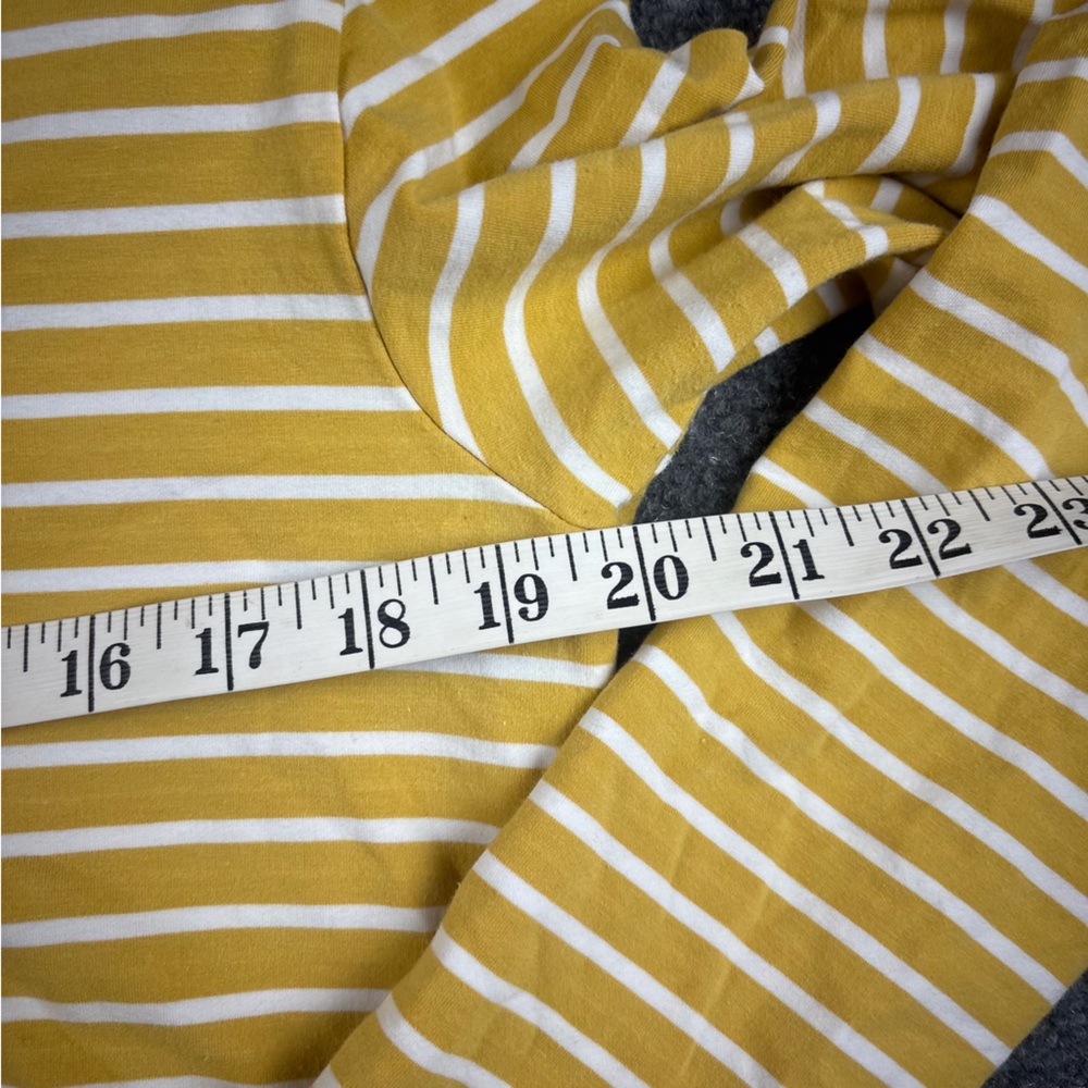 AMPERSAND AVE Women’s Yellow stripe 1/4 Zip Hooded Sweatshirt size: XL - Picture 7 of 7